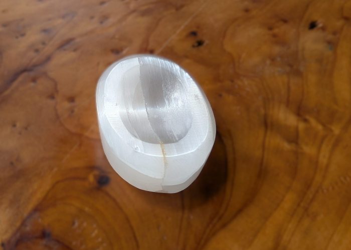 selenite worry stone